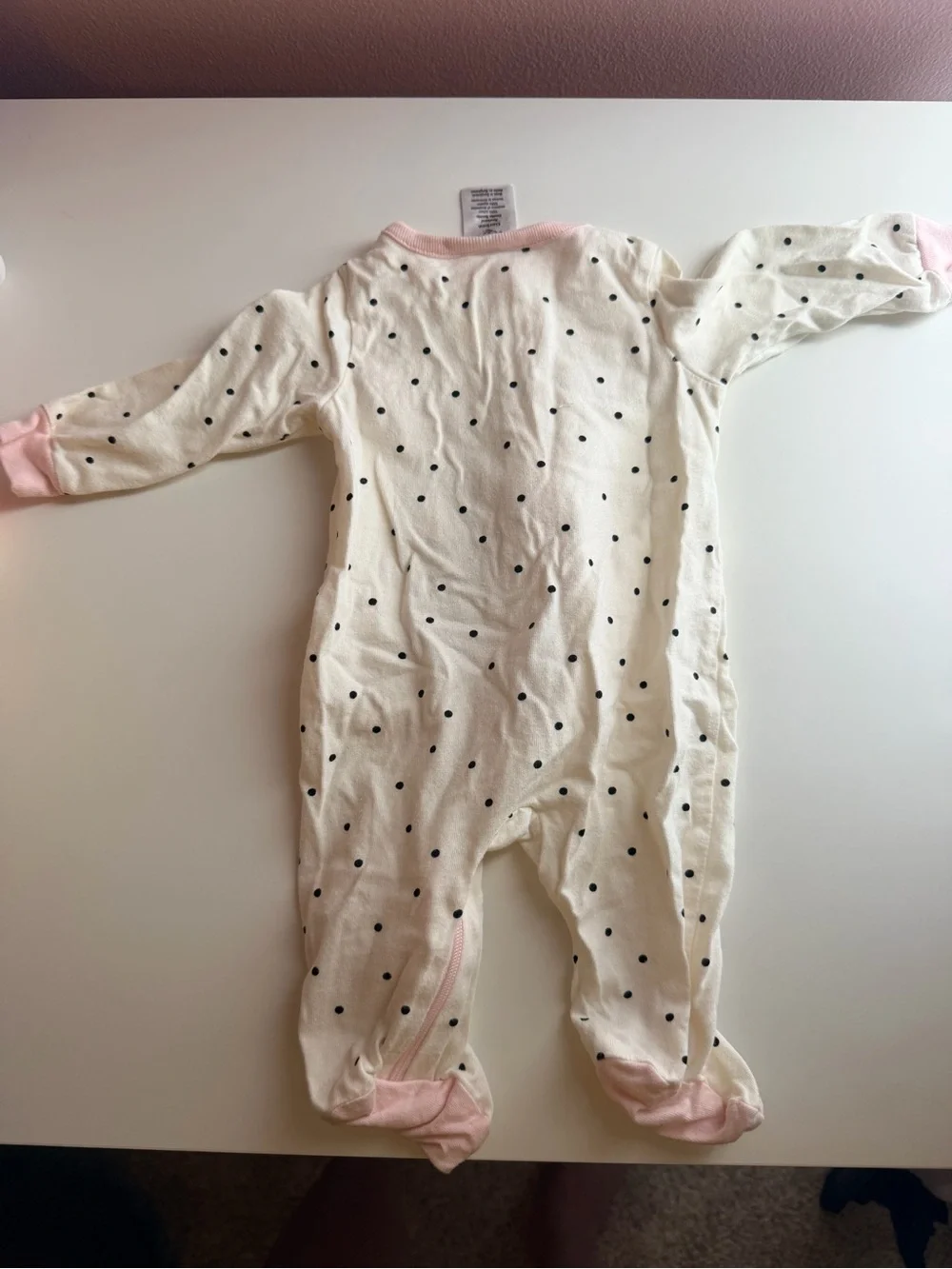 Gerber Newborn Footed Sleepers Bundle | 2 Zip-Up Pajamas | Bunny & Polka Dot